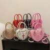 Fashionable Heart-shaped Pu Crossbody Bag For Women With Letter Details