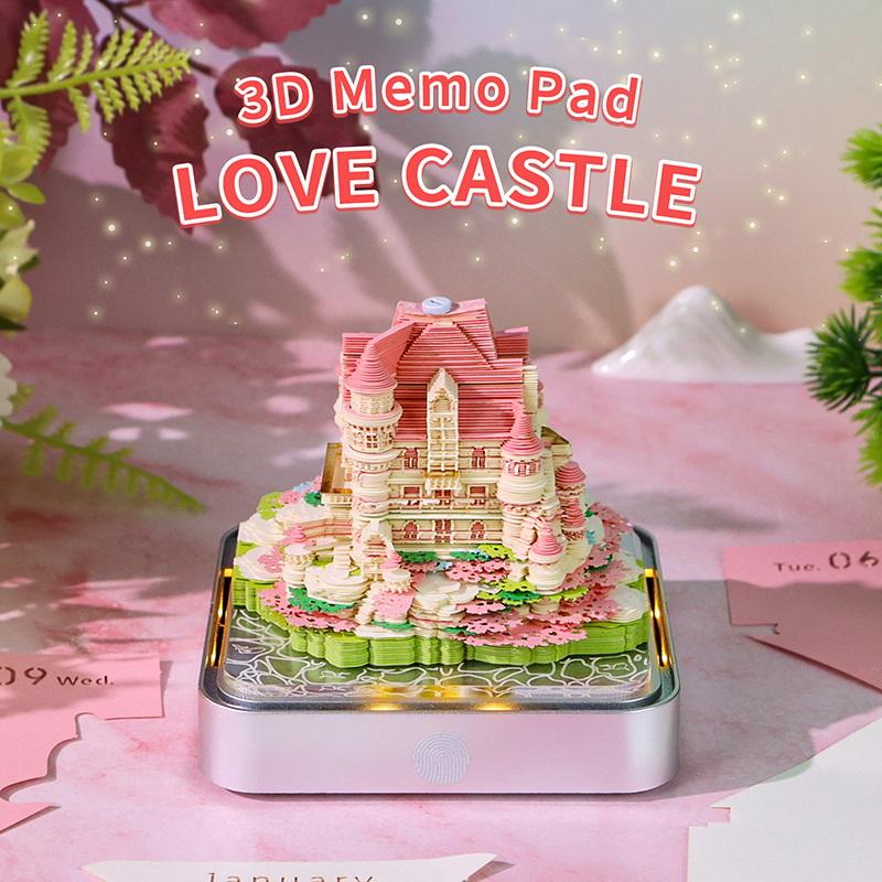 Time Piece Calendar 2027 Desk Calendar With Led Light 3D Tear-Away Calendar Paper Carving Art Memo Pad Notepad Desktop Decor