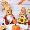 Fall Decoration Harvest Thanksgiving Decorations Gnomes Plush Elf Dwarf Doll Figurine with Pumpkins Autumn Maples