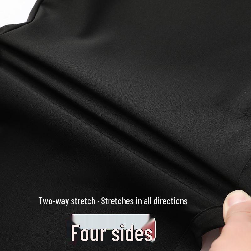 Men's Trendy Loose-Fit Summer Sports Pants - Ice Silk, Straight Wide-Legged, Cropped.