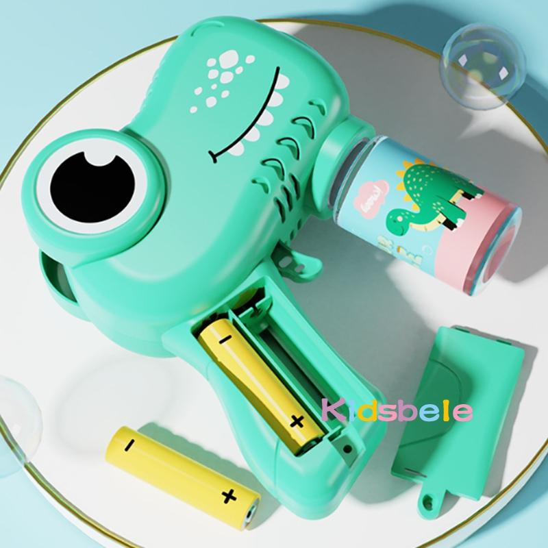 Kids Angel Dinosaur Bubble Gun Automatic Bubble Machine Electric Bubble Blower For Children Outdoor Summer Party Birthday Gift