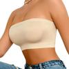 Seamless Strapless Non-Slip Bandeau Bra for Women, No Padding or Underwire, Fits Big and Small Busts