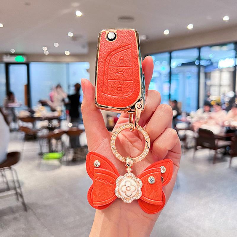 Toyota Key Case Cover for Camry, Corolla, Reiz, Highlander, RAV4, Levin, and Rongfang - Unisex