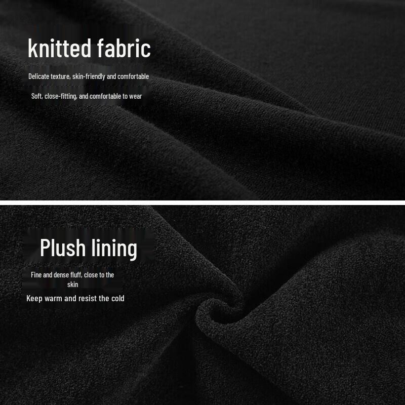 HLA Men's Fleece-Lined Round Neck Knit Sweater