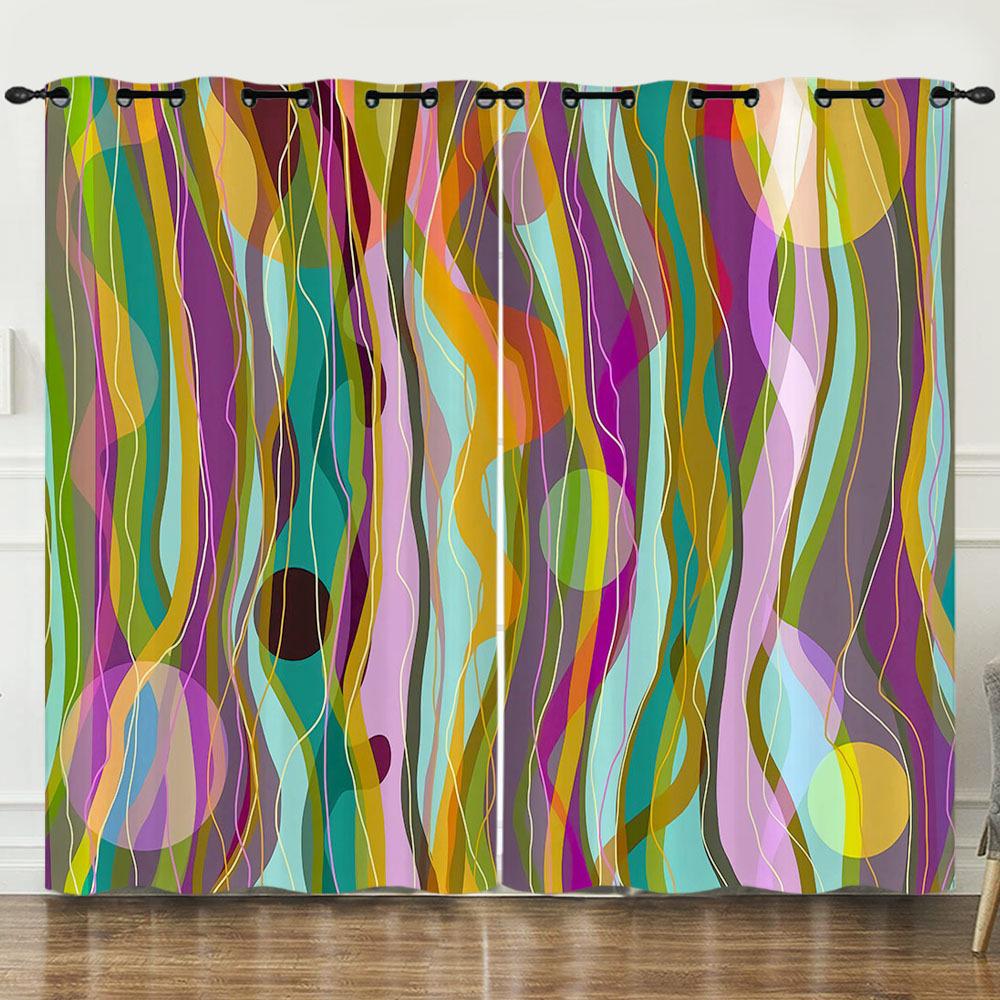 Vorhang Graffiti Blumen Und Pflanzen 3D Digitaldruck Verdunkelungsvorhang Ösen