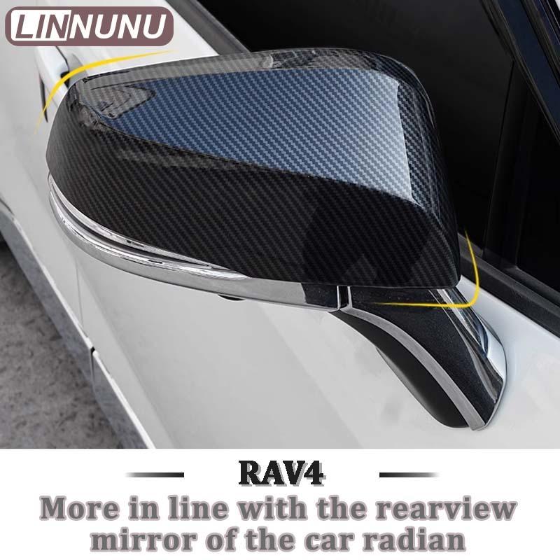 LINNUNU Car rearview Reversing mirror decorate cover For toyota RAV4 XA50  2024 2025 Exterior accessories Scratch resistant