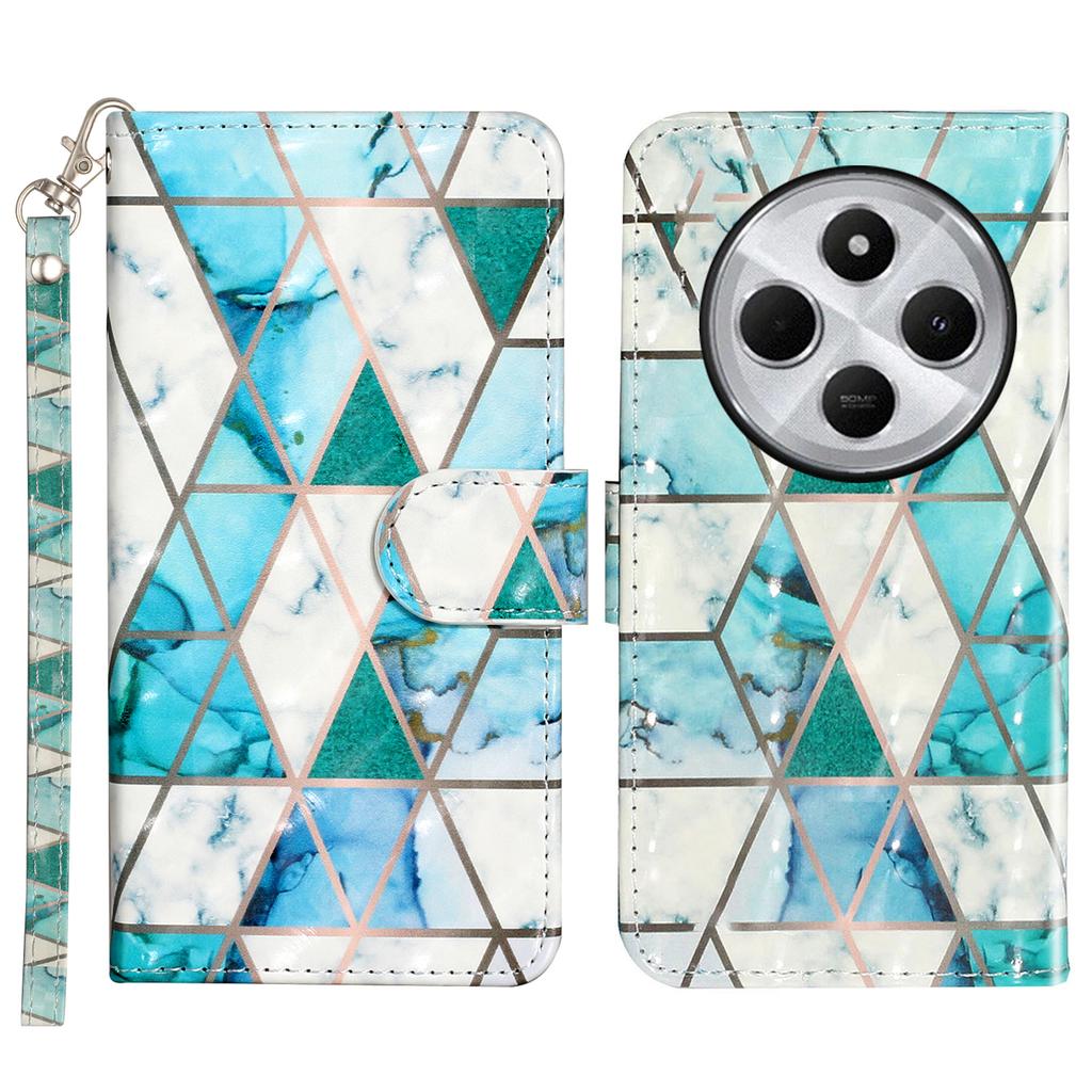 For Xiaomi Poco C75 4G/Redmi 14R 5G/14C 4G Case 3D Pattern Printed Phone Leather Phone Cover
