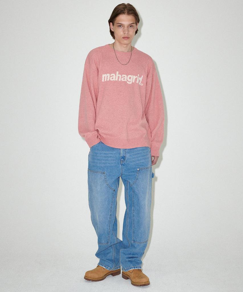 MAHAGRID Basic Logo Knit Sweater Pink(Mg2Efmk620A)