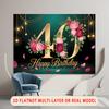Party Backdrop Birthday Rose 40Th Photo Booth Background Wall Decor