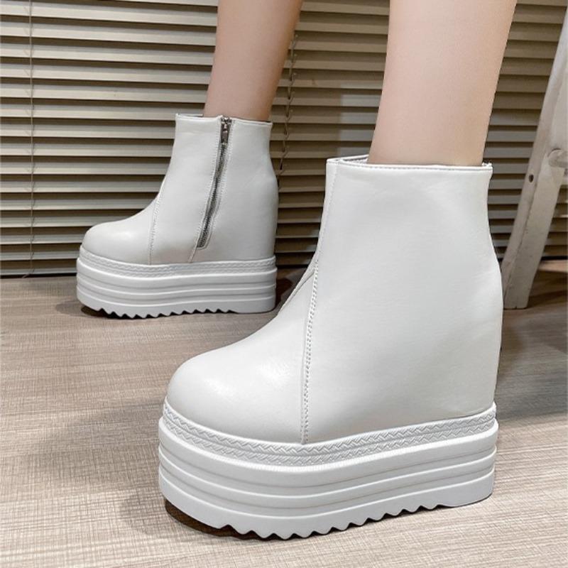 

Модные женские туфли на высоком каблуке, ботильоны на платформе, модные танкетки, элегантная обувь 2025 зима, дизайнерские короткие ботинки, туфли-лодочки, Zapatillas Mujer 37