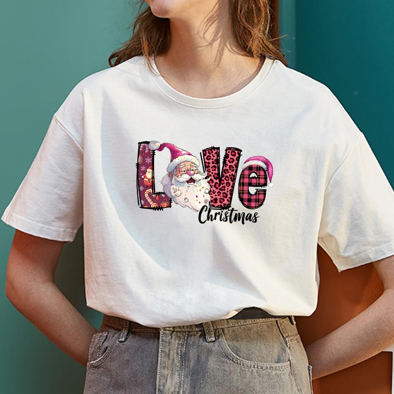 Love Christmas Iron-On Transfer Diy Accessory Washable Clothes Appliqued Heat-Adhesive Transfer Arts Crafts Ironing Sticker