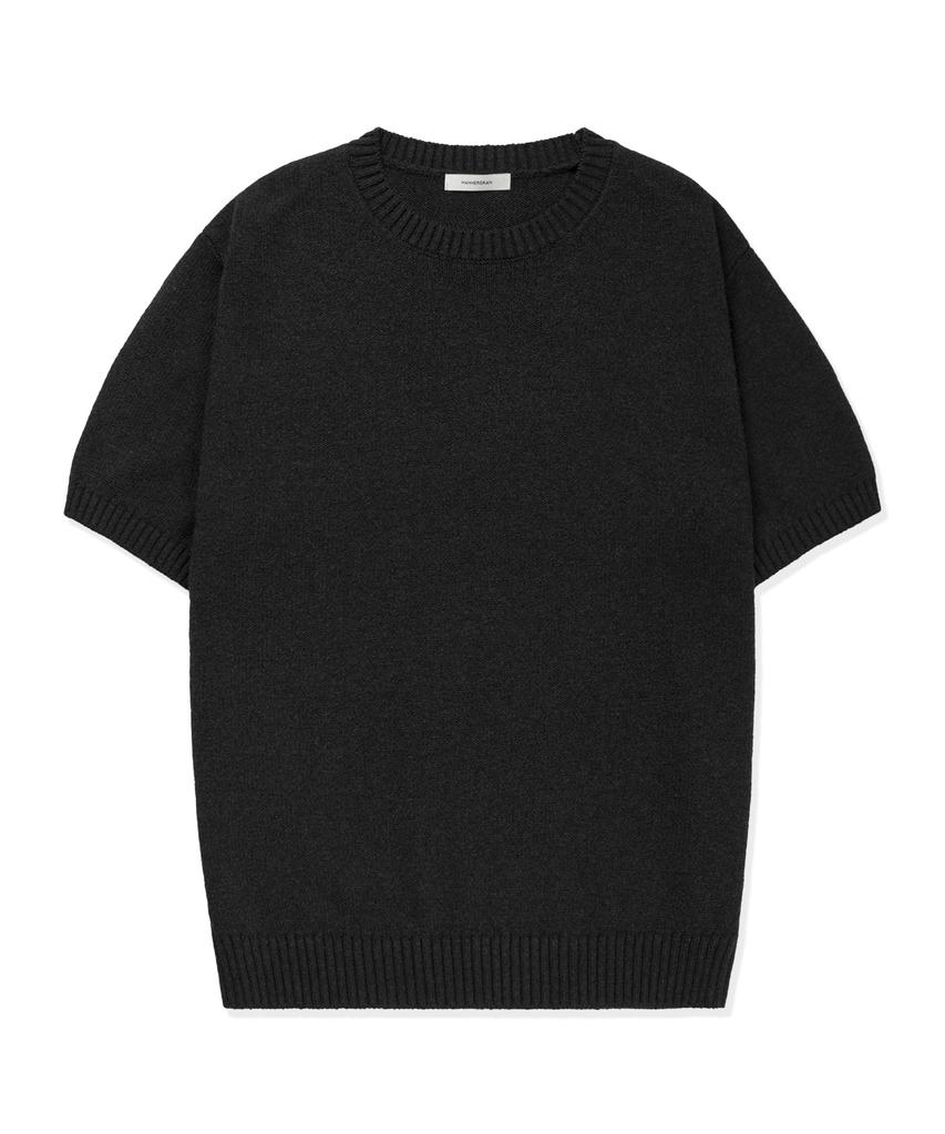 MANNERGRAM Upw Washable Cotton Round Short Sleeve Knit - 4 Colors