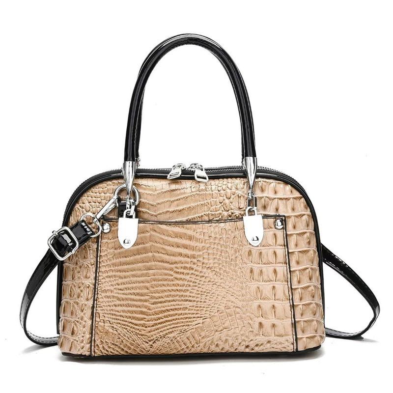 Luxury Handbags Women Bags Designer Crocodile Pattern Ladies Boston Shoulder Bag High Quality Womens Casual Tote Bag Bolso Mujer