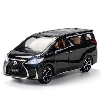 Lexus LM300 Modellauto aus Druckguss im Maßstab 1:24, zurückziehbares Metallfahrzeug mit Licht und Sound für Kinder und Erwachsene, Geschenkkollektion