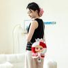 Cute Alice Theme Cat Rabbit Bear Plush Round Bag Kid Toy Decoration Pendant