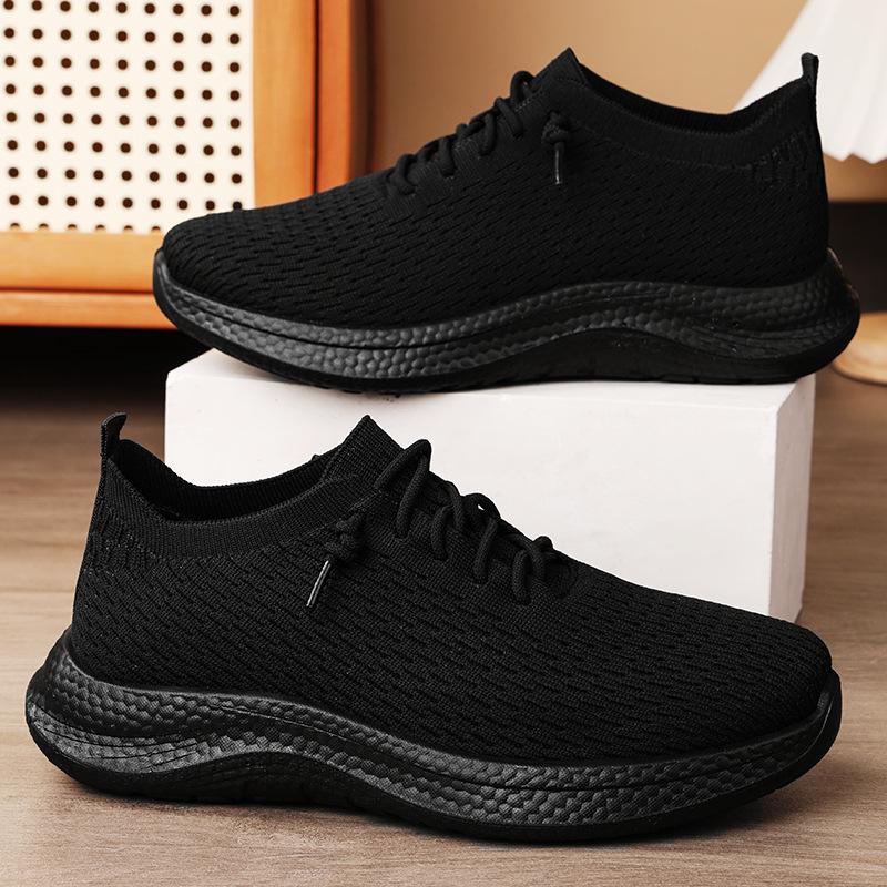 Shoes women's shoes casual shoes breathable lace-up single shoes shallow mouth fly-woven mesh shoes soft-soled women's shoes