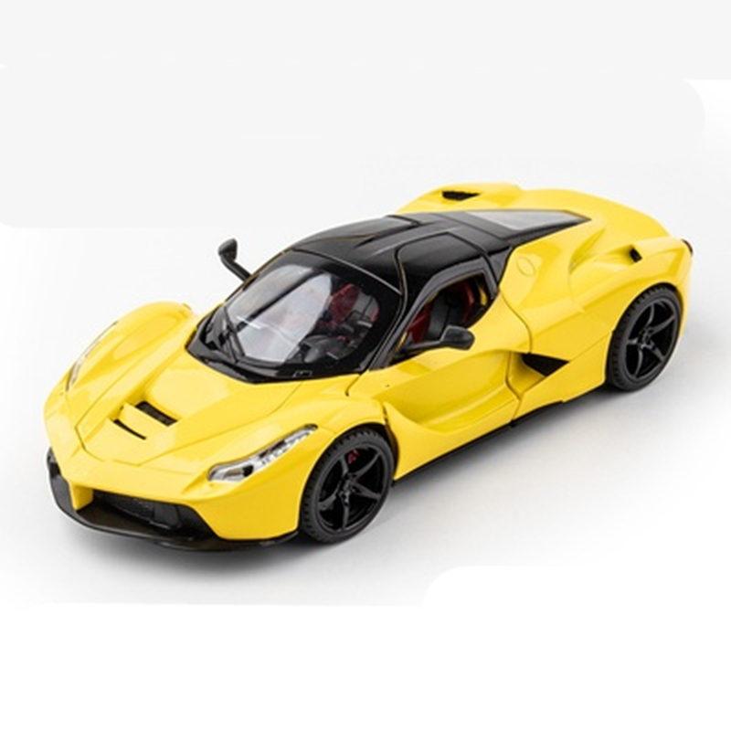 AAYG1 1:24 Laferraris Alloy Sports Car Model Diecasts Metal Toy Racing Vehicles Car Model Simulation Sound Light Collection Kids Gifts