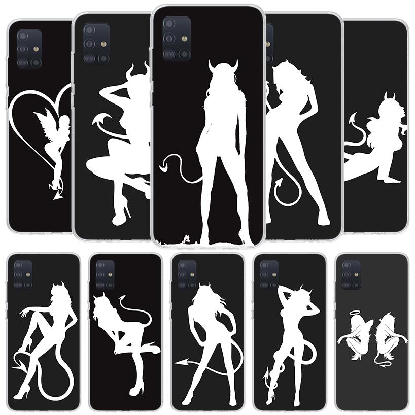 Angel Devil Sexy Girl Cover Phone Case For Samsung Galaxy A12 A22 A32 A52 A72 A02S Phone Case Note 20 Ultra 10 S10 Plus A51 A71