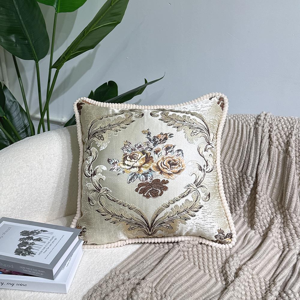 Business Gifts, Souvenirs, Jacquard High-precision Pillows and Lumbar Cushions, American Light Luxury Pillows with Core Embroidery