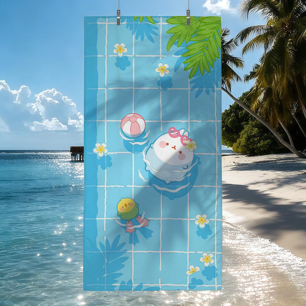 Cartoon cute M-MolangS Towel Drying Bath Towel Applicable To Light Swimming Camping Yoga Beach Out