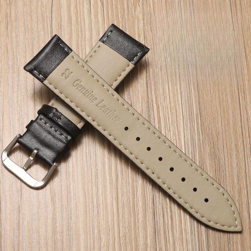 Uhrenarmbänder aus Leder, weiches Echtleder, Ersatz-Uhrenarmbänder für Männer und Frauen, 12 mm, 13 mm, 14 mm, 15 mm, 16 mm, 17 mm, 18 mm, 19 mm, 20 mm, 22 mm, 24 mm