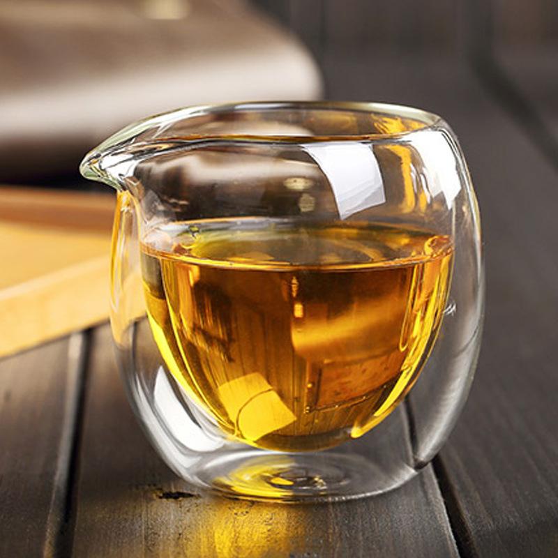 Handmade 200ml Heat Resisting Double Wall Layer Glass Tea Cup Tea Infusers Chahai Tea Pitcher Chinese Kongfu Teacup Coffee Cups