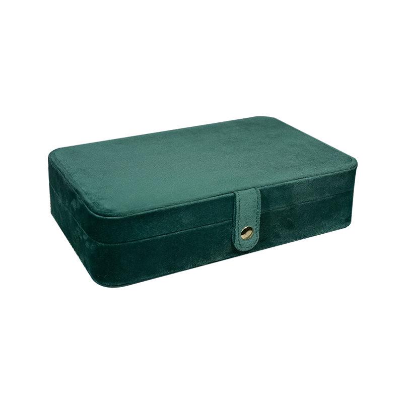 Chinese Style Velvet Jewelry Box: Large Capacity Holiday Storage