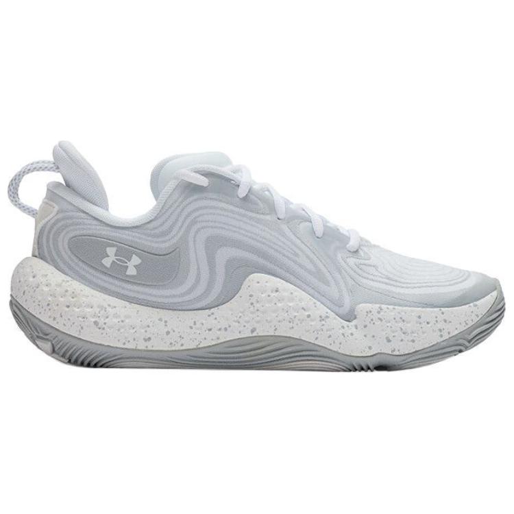 Under Armour Spawn 6 Minimalist Comfortable Non-Slip Durable Low-Top Basketball Shoes Unisex sneaker White 3027263-104