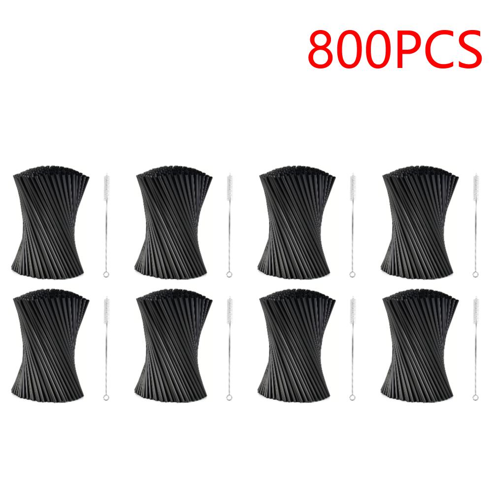 Cocktail-Strohhalm mit Strohbürste Getränke Trinkhalm Flexibler Plastikstrohhalm Hochzeitsfeier Zubehör