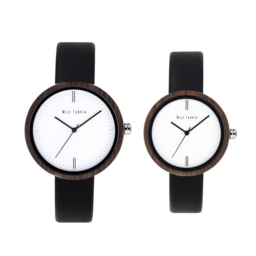 Wilseupabeulig Wooden Couple Wristwatches - Zeon Black