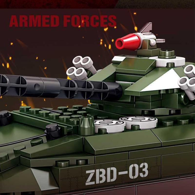 Blocuri de construcție a tancului armatei militare Cărămizi Ziua copiilor Cadouri