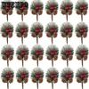 10pcs Artificial Pine Picks Pine Needles Branches with Red Berry Stems Small Fake Berries Pinecones Branches for Crafts Christmas Tree