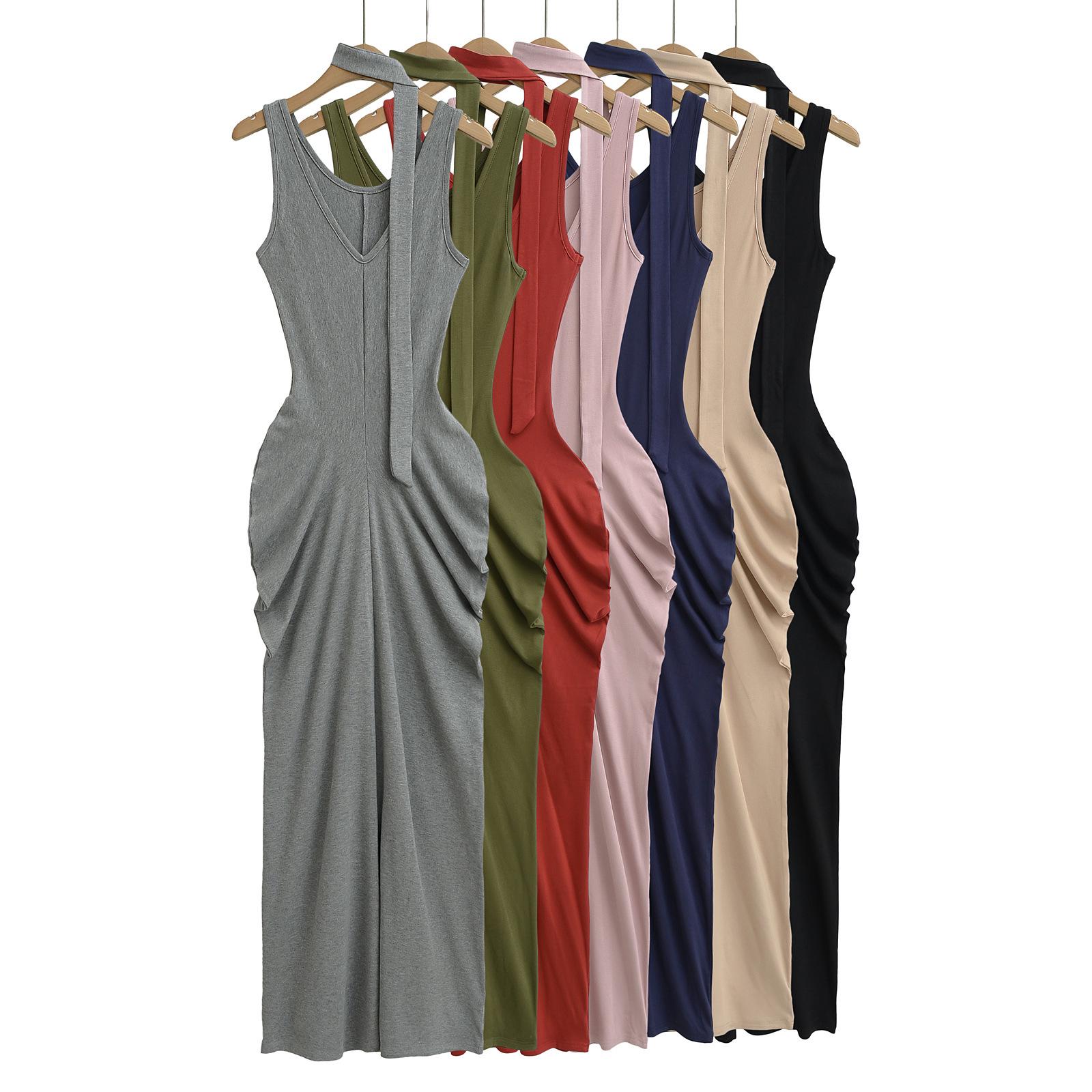 

Greek Goddess Backless Halter Dress – Sexy, Stylish, and Slimming Summer Strappy Maxi Medium