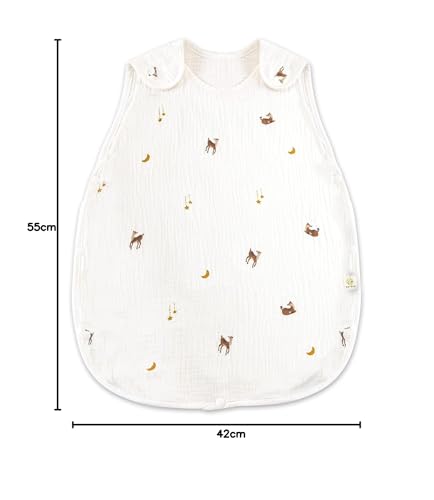 (Keratta) Ibul Sleeper, Baby, 4-Layer Gauze, 100% Cotton, For Newborns, Spring/Summer, Can Be Worn While Sleeping, Ages 0-4 (b. Bambi 4-Layer Gauze)