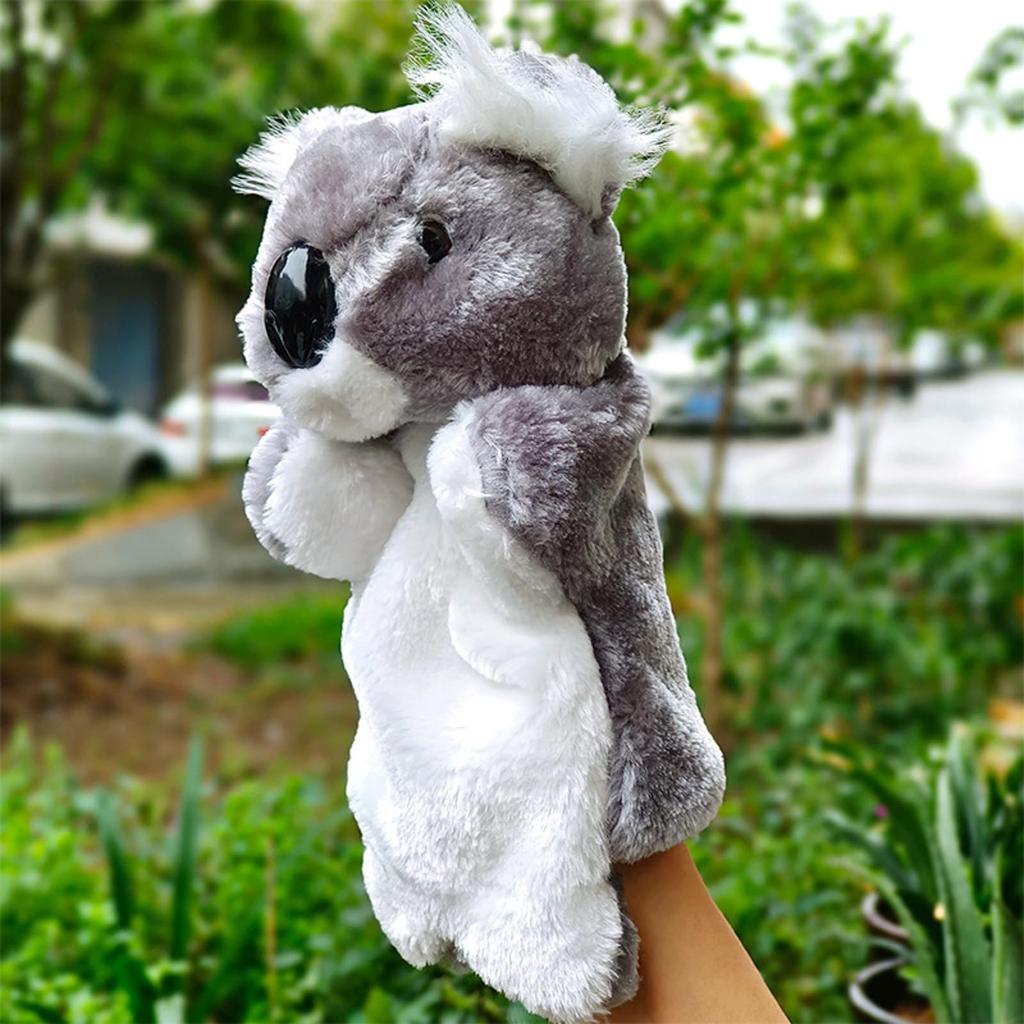 Xihagnz Hand Puppets, Plush Animals with Moving Mouths, Perfect for Puppet Shows, Ventriloquism, and Hand Dancing, Cute Educational Fairy Tales,