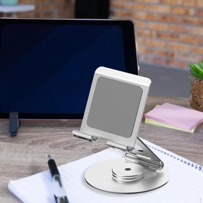 Tablet Mobile Phone Stand Desk Holder Sturdy Utility 360° Swivel Base Lightweight