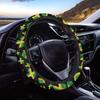 15inch Cow Sunflower Auto Steering Wheel Cover for Women Men Sunflower Lover,Brown Cowhide Steering Wheel Cover Protector Accessory Elastic and Anti