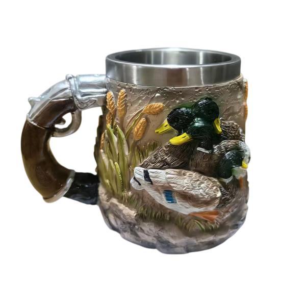 

Dog Duck Hunting Coffee Mug Stainless Steel Cool Hunter Mug for Men Novelty Milk Tea