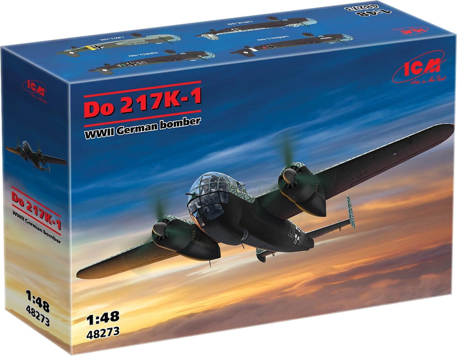 

ICM 1/48 Немецкий бомбардировщик Дорнье 217K-1 времен Второй мировой войны Пластиковая сборная модель 48273 (Самолет)