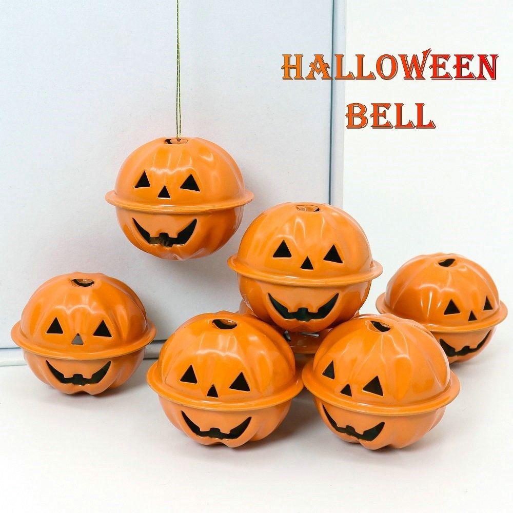 Ghost Face Pumpkin Head Shape Hanging Ornaments Kid Gift Halloween Decor Metal Bell Pumpkin Bells