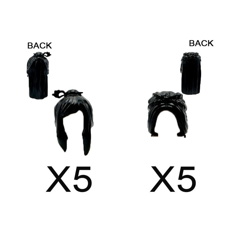 MOC City Building Blocks Procurement Products Body Character Accessories Colorful Hair Mini Bricks Compatible Toys Gift K075 DIY