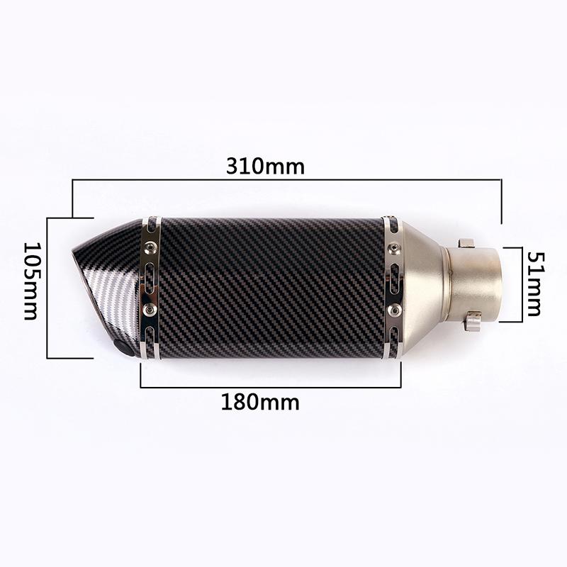 51MM Exhaust Pipe For Suzuki DR650 \ S \ SE 19-22 Motorcycle Muffler Mid Link Pipe Escape Connect Tube Slip On Stainless Steel
