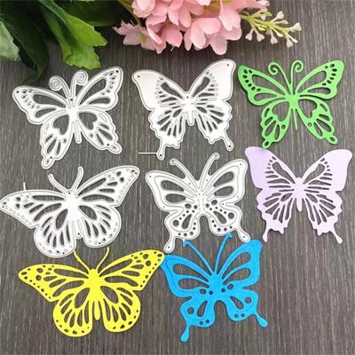 Nuevo molde de corte de metal con doble mariposa para decoración de álbumes de recortes, álbumes de fotos en relieve, tarjetas, manualidades grandes