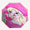 1pc pink phone Automatic Folding Umbrella - Compact 8-Rib Design, Durable Plastic & Iron1361L