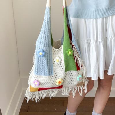 2025 neue Tasche große Kapazität Tragetasche Strohtasche Stricktasche Streutasche Strandtasche gewebt