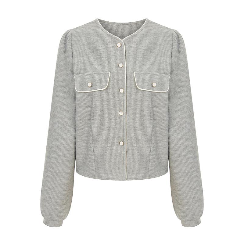 PAIGEFLYNN Contrast Bias Button Jacket_P5Cjk011C
