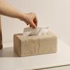 European Hole Stone Tissue Box High-end Living Room Office Tissue Box Multi-function Key Remote Control Storage Home Decoration