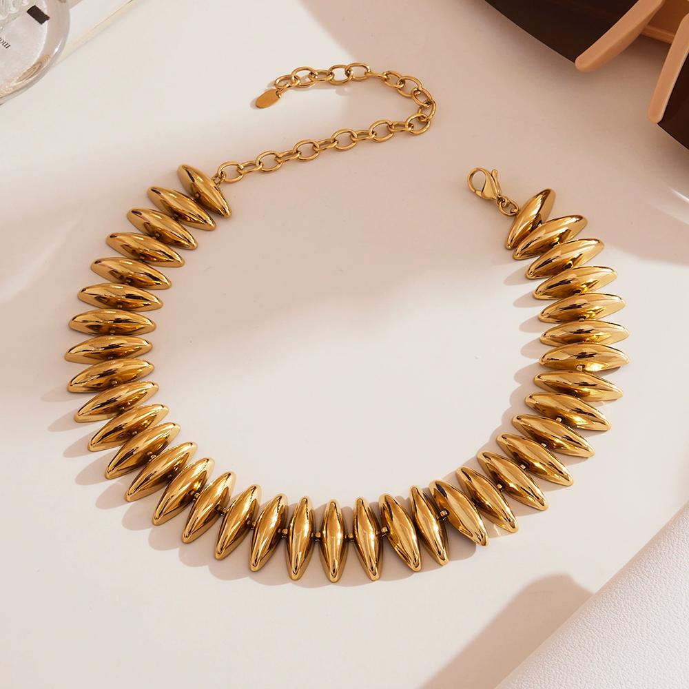 New Fashionable And Elegant Necklace For Women Hand-Assembled Bracelet Necklace Set Stainless Steel Plated Jewelry Accessories