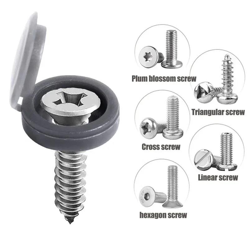Screw Cover Cap Plastic One-piece Screw Cap Cover Nail Nuts Bolts Decorative Cover Screw Folding Covers White Black Grey 100pcs