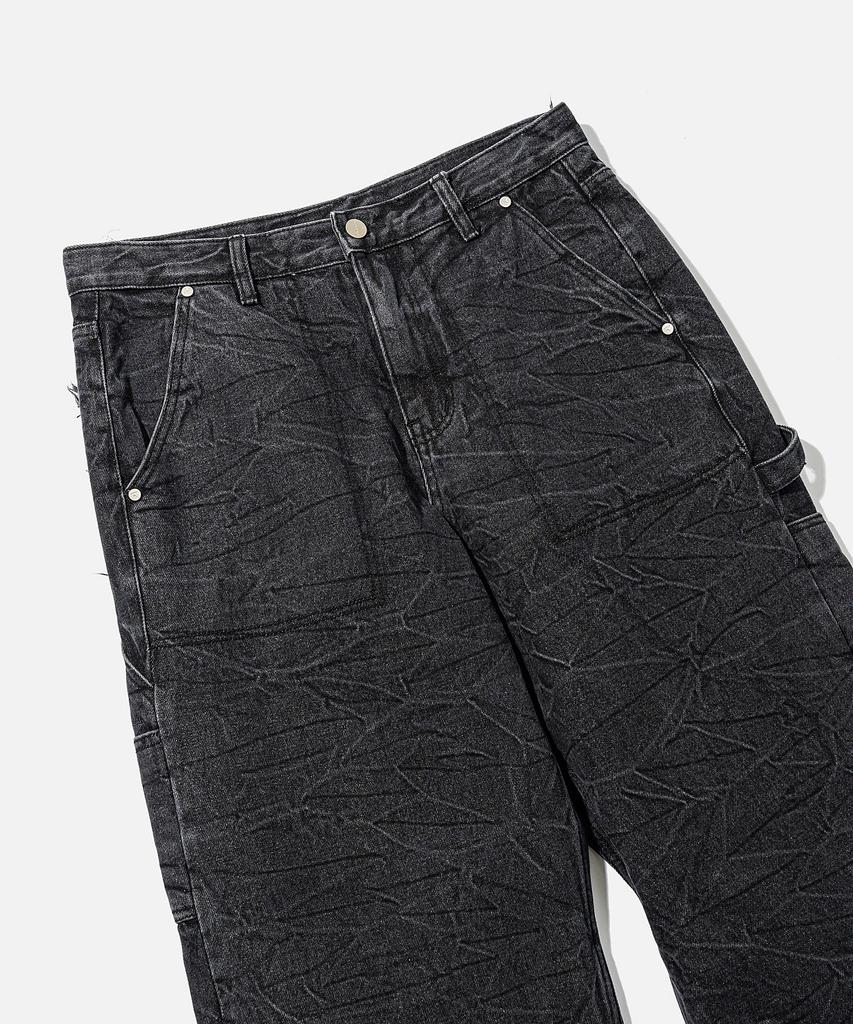VASTIC Wrinkle Washed Carpenter Pants_Black